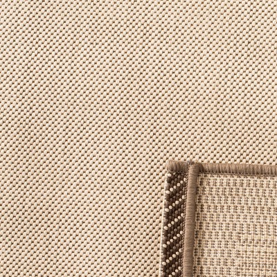 Aegean Blue 59" Round Synthetic Indoor/Outdoor Stain-Resistant Rug