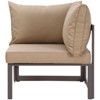 Modway Fortuna Corner Armchair – Outdoor Patio All-Weather Aluminum Frame with Cushions - 2 of 3