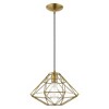Livex Lighting Geometric Shade 1 - Light Pendant in  Antique Brass - 3 of 4