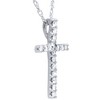 Pompeii3 1/6ct Diamond Cross Pendant 14K White Gold 1/2" - 2 of 4