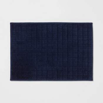 Non Slip Ivy Thick Soft Absorbent Chenille Bath Mat for Bathroom Navy 17 x  24, 17 x 24 - Pay Less Super Markets