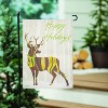 Evergreen Happy Holidays Deer Burlap Garden Flag 12 x 18 Inches Indoor Outdoor Decor - 3 of 4