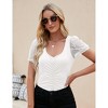 Women's Square Neck Mesh Panel Blouse Delicate Sheer Accent Top for Parties, Dates Everyday Elegance - 3 of 4