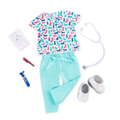 Our Generation Healthy Paws Pet Care Vet Outfit For 18 Dolls : Target