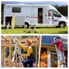 Gulches 11.5 FT aluminum telescopic ladder with 360¡ã rotatable stabilizer bar and magnetic tool strip, compact, portable, anti-slip for versatile use - 3 of 4