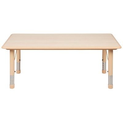 Natural Plastic Adjustable Height Kids Activity Table