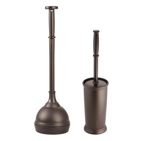 toilet plunger bowl bathroom brush mdesign plastic freestanding target bronze combo cleaning