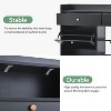 Acekool Modern Shoe Cabinet, Black Slim Flip Drawer Shoe Organizer with Top Drawers - 2 of 4