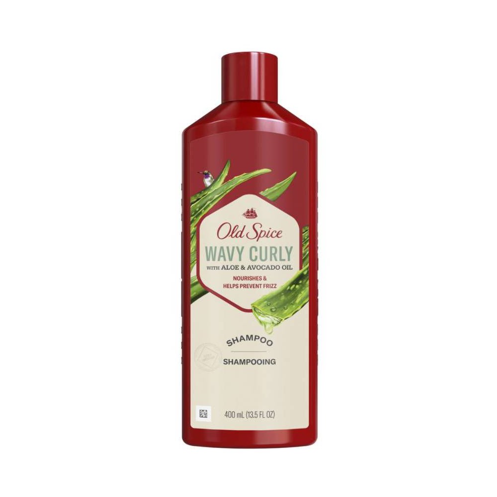 Photos - Hair Product Old Spice Wavy Curly Shampoo with Aloe & Avocado Oil for Men - 13.5 fl oz 