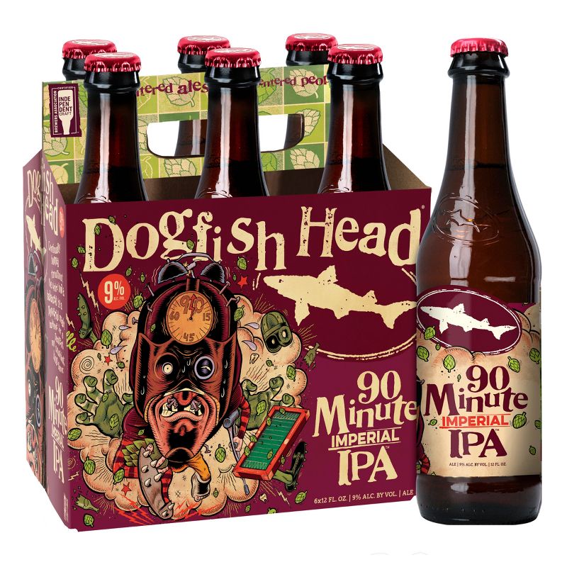 Dogfish Head 90 Minute Imperial IPA Beer - 6pk/12 fl oz Bottles, 1 of 9