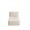 Vynxaria Modern Memory Foam Compressed Sofa - Single Chaise Longue, Pet-Friendly Cloud Modular Sectional, Corduroy, Movable Ottoman, Beige - 2 of 4