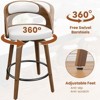 Gikpal Bar Stools, 26" Counter Height Barstools with Bentwood Legs, Swivel Counter Stools with Back, Modern Faux Leather Upholstered Bar Chairs - 3 of 4