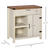 Farmhouse Sideboard Buffet Cabinet, Rustic Barn Door Kitchen Cabinet, Accent Cabinet with Storage for Living Room - 3 of 4