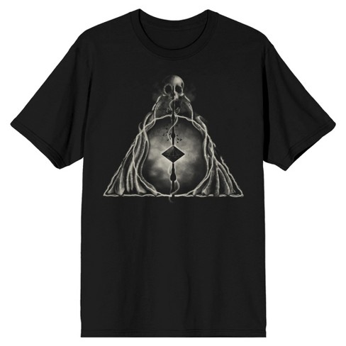 Harry Potter Deathly Hallows Graphic Men's Black Short Sleeve Tee - image 1 of 3