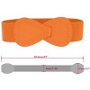 INSPIRE CHIC Women's Interlock 8-shaped Faux Leather Buckle Elastic Belt 1 Pc - 3 of 4