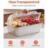 Countertop Food Serving Display Container, 4-Pan Stainless Steel Buffet Tray with Clear Lid & Freezer Boxes for Restaurants, Hotels & Parties - 2 of 4