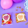 Big Dot of Happiness Valentine Hearts Stickers & Clear Cookie Bags, Cellophane Treat Bags 4.25x7 Inches, Galentine's & Valentine's Favor Gifts - 25 Ct - 3 of 4