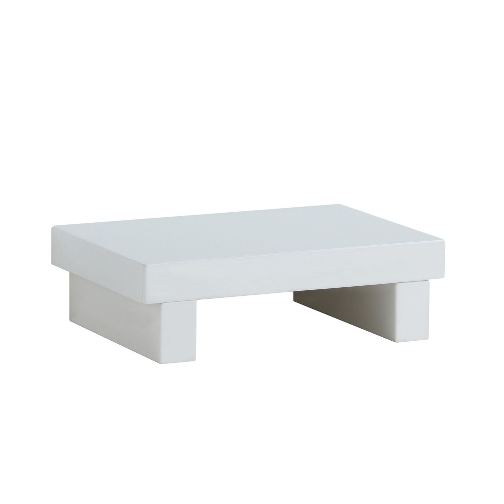Haven Nightstand White - miBasics: Low Profile, Built-In USB Port, Modern Bedside Table