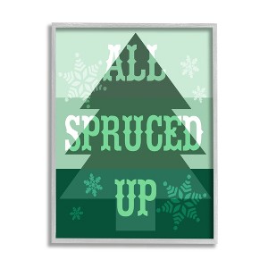 Stupell Industries All Spruced Up Holiday Pun Black Framed Giclee Art - 1 of 4