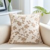 REGALWOVEN Fade-Resistant Chenille Leaves Jacquard Decorative Maple Leaf Pillow Covers 18 x 18 Inch Set of 2 - 2 of 4