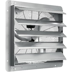 Shutter Exhaust Fan, 20" Aluminum Wall Mounted Shutter Exhaust Fan,3500 CFM 1500 RPM Paint Booth Automatic exhaust fan, High Speed Low Noise - 1 of 1