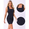 INSPIRE CHIC Women's Tie Halter Neck Backless Sparkly Ruched Bodycon Dresses - 2 of 4