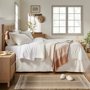 3pc Mini Grid Stitch Comforter Bedding Set - Hearth & Hand™ with Magnolia - 1 of 4