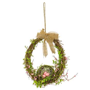 11" Artificial Bird’s Nest Hanging Wall Décor - National Tree Company
