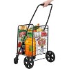 Shopping Carts for Groceries & with Collapsible Storage Crates - Heavy-Duty Utility Trolley, High-Capacity Small Portable Utility Cart - 3 of 4