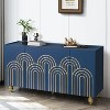 Dolonm 60 in. Sideboard with Gold Accents 4-Door Fluted MDF Buffet Cabinet, Adjustable Shelves for Dining&Living Room, Color - 3 of 4