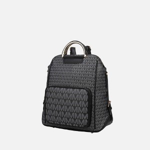 MKF Collection June Vegan Leather Travel Backpack M Logo Printed by Mia K - 1 of 4
