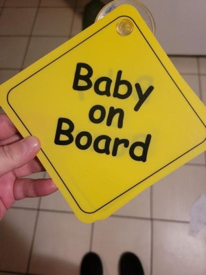 Belle Baby On Board Signs With Suction Cup For Cars, 2 Pack, Yellow : Target