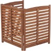Cesicia 32" W x 38" H 3-Panel Outdoor Air Conditioner Fence, 3-Section Outdoor Wooden Screen, Outside Wood Privacy Fence - 3 of 4