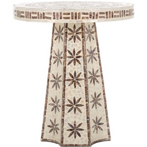 Keerin Accent Table - White/Gold - Safavieh - 1 of 4