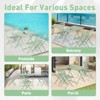 EROMMY 5-piece Foldable Patio Bistro Set With Rectangular Table And Chairs, Weather-resistant Iron Outdoor Dining Set For 4 People - 4 of 4
