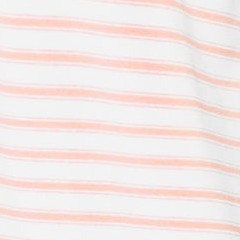 white/crisp peach stripe