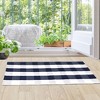 PiccoCasa Cotton Classic Gingham Pattern High-Density Woven Floor Mats - 2 of 4