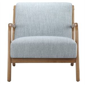COWLOWN Mid Century Lounge Chair, Solid Wood Frame Accent Chair with Textured Upholstery - 1 of 4