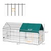 87" Small Animal Playpen with Roof for Rabbits,Chickens,Chinchillas,Outdoor Pet Enclosure Fence with Shade Cover and Doors - LAOTIES - 2 of 4