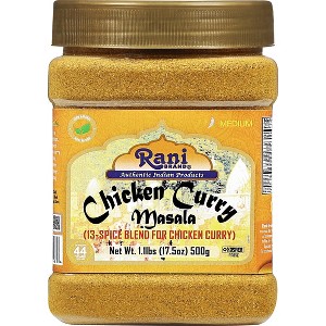 Chicken Curry Masala, Indian 13-Spice Blend - 17.5oz (1.1lbs) 500g - Rani Brand Authentic Indian Products - 1 of 4