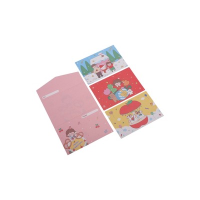 Unique Bargains Christmas Greeting Cards Multicolored 5"x3.3" 1 Set