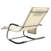 vidaXL Sun Lounger Textilene Cream and Gray - 4 of 4