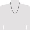 Chisel Stainless Steel Polished Black IP-plated 3.2mm 22" Square Wheat Chain Necklace - 4 of 4