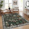 5'x7' Washable Jungle Animal Rugs for Living Room Bedroom, Non Slip Stain Resistant Throw Carpet for Nursery Playroom Dining Room Office, Black - 3 of 4