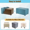 Unique Bargains Textured Jacquard Stretch Footstool Slipcover Protector for Living Room Bedroom - 4 of 4