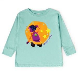 Leo the Truck Dream Away Robot - Kids Toddler Long Sleeve Graphic Tee - 1 of 3
