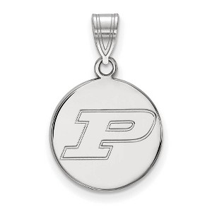 Black Bow Jewelry Sterling Silver Purdue Boilermakers NCAA Medium Pendant - 1 of 3