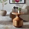 Uttermost Lynx Accent Table a Perfect Blend of Form and Function-Natural Suar Wood and Distinctive Hourglass Design - 2 of 4