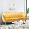 NicBex 3 Seater Sofa Couch with Deep Seat & Armrest Modern Upholstered Velvet Sofa with Metal Legs for Living Room - 2 of 4