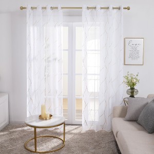 Deconovo Sheer Voile Line Grommet Curtain Pair(2 Panel) - 1 of 4